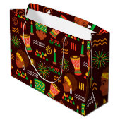 Kwanzaa Große Geschenktasche Geschenktüte (Rückseite Schrägansicht)
