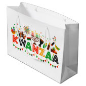 Kwanzaa Große Geschenktasche Geschenktüte (Rückseite Schrägansicht)