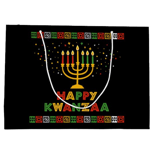 Kwanzaa Große Geschenktasche Große Geschenktüte (Rückseite)
