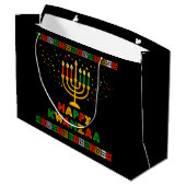 Kwanzaa Große Geschenktasche Große Geschenktüte (Rückseite Schrägansicht)