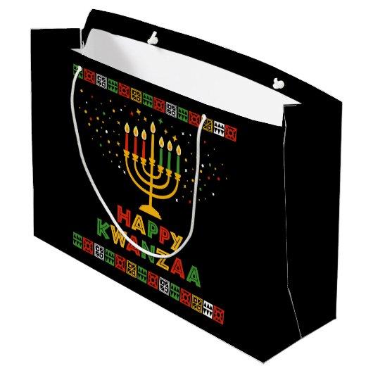 Kwanzaa Große Geschenktasche Große Geschenktüte (Rückseite Schrägansicht)