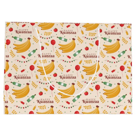 Kwanzaa Große Geschenktasche Große Geschenktüte (Rückseite)
