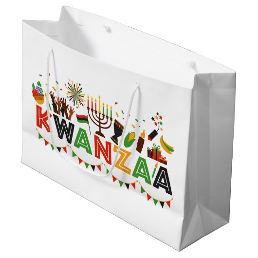Kwanzaa Große Geschenktasche Große Geschenktüte (Vorderseite Schrägansicht)