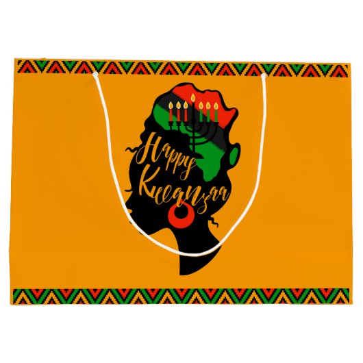 Kwanzaa Große Geschenktüte (Rückseite)