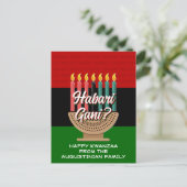 Kwanzaa HABARI GANI Feiertagspostkarte (Stehend Vorderseite)