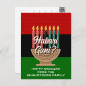 Kwanzaa HABARI GANI Feiertagspostkarte (Vorne/Hinten)