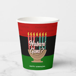 Kwanzaa HABARI GANI Pappbecher