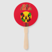 Kwanzaa Hand Fan - Gastgeschenk Fächer (Rückseite)