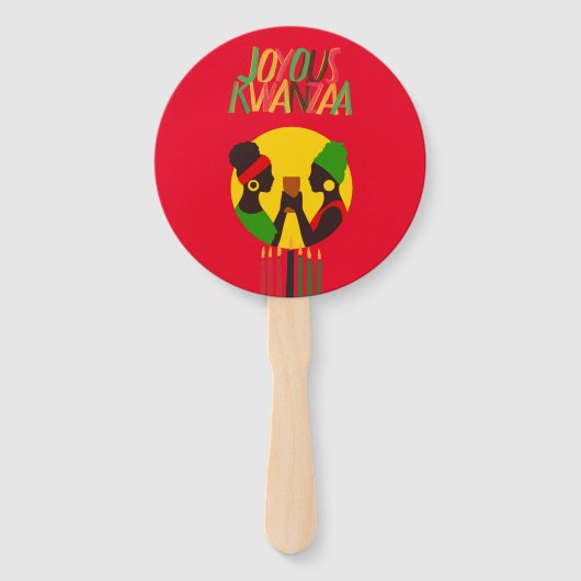 Kwanzaa Hand Fan - Gastgeschenk Fächer (Rückseite)