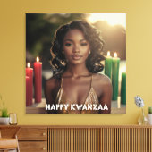 KWANZAA - HAPPY KWANZAA -  LEINWANDDRUCK (Insitu (Wohnzimmer))