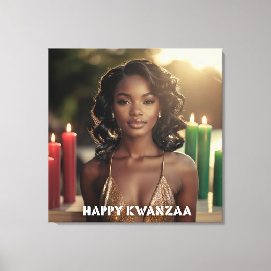 KWANZAA - HAPPY KWANZAA -  LEINWANDDRUCK (Vorderseite)