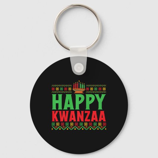 Kwanzaa - Happy Kwanzaa Schlüsselanhänger (Vorderseite)