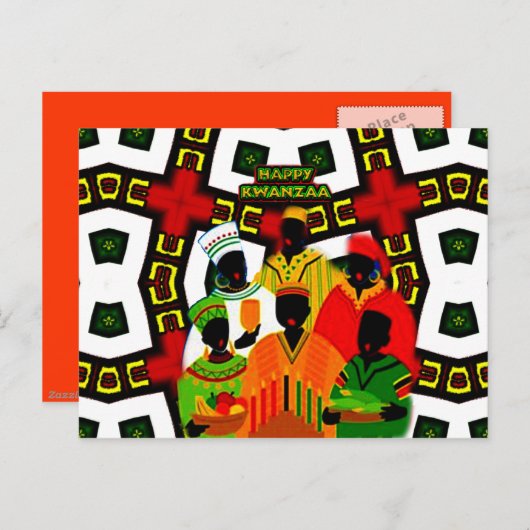 Kwanzaa Holiday Celebration_ Postkarte (Vorne/Hinten)