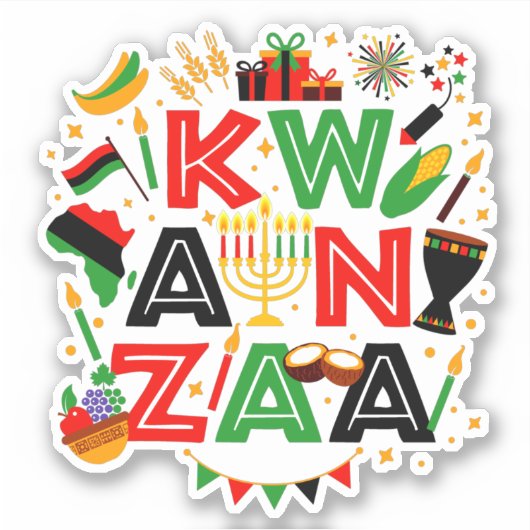 Kwanzaa Icons, Kiss Cut Aufkleber (Vorderseite)