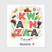 Kwanzaa Icons, Kiss Cut Aufkleber (Blatt)