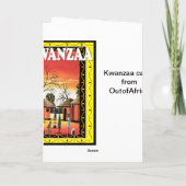 Kwanzaa im Dorf Feiertagskarte (Rückseite)