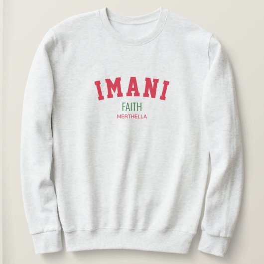 Kwanzaa IMANI Faith Personalisiert Sweatshirt (Design vorne)