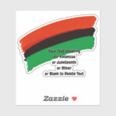 Kwanzaa Juneteenth Red Black Green Paint Kiss Cut Aufkleber (Blatt)
