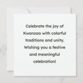 Kwanzaa Karte (Rückseite)