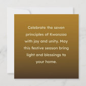 Kwanzaa Karte (Rückseite)