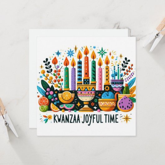 Kwanzaa Karte (Vorderseite/Rückseite Beispiel)
