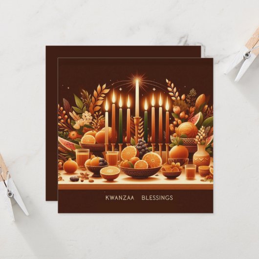 Kwanzaa Karte (Vorderseite/Rückseite Beispiel)