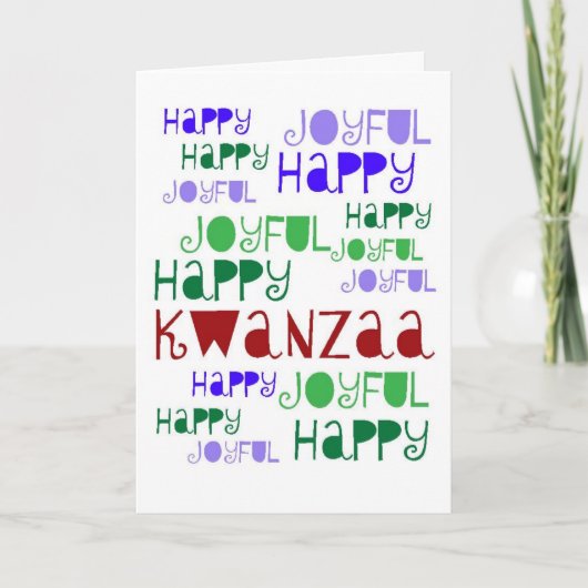 Kwanzaa-Karte Feiertagskarte (Vorderseite)