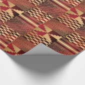 Kwanzaa Kente Print (rot/Gold) Geschenkpapier (Ecke)
