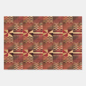 Kwanzaa Kente Print (rot/Gold) Geschenkpapier Set (Vorderseite)