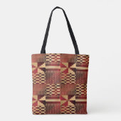 Kwanzaa Kente Print (rot/Gold) Tasche (Rückseite)