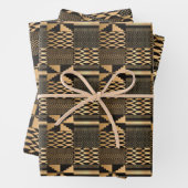 Kwanzaa Kente Print (Schwarz/Gold) Geschenkpapier Set (Beispiel)