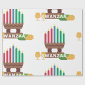 Kwanzaa Kerzen Geschenkpapier (Flach)
