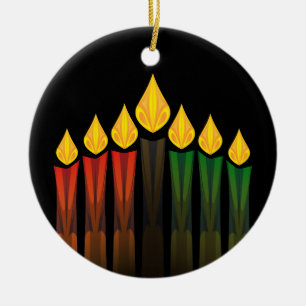 Kwanzaa-Kerzen Keramikornament