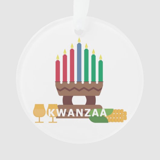 Kwanzaa Kerzen Ornament (Vorderseite)