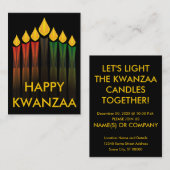 Kwanzaa-Kerzen-Party Einladungen (Vorne/Hinten)