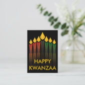 Kwanzaa-Kerzen-Party Einladungen (Stehend Vorderseite)