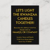 Kwanzaa-Kerzen-Party Einladungen (Rückseite)