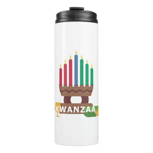 Kwanzaa Kerzen Thermosbecher (Vorderseite)