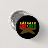 Kwanzaa Kinara Candles Button (Vorne & Hinten)