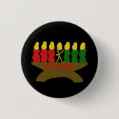 Kwanzaa Kinara Candles Button (Vorderseite)