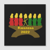 Kwanzaa Kinara Candles Magnet (Vorderseite)
