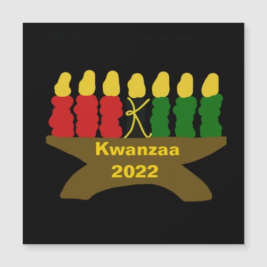 Kwanzaa Kinara Candles Magnet (Vorderseite)