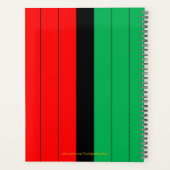 Kwanzaa Kinara Colors Custom Year 2021 Planer (Rückseite)
