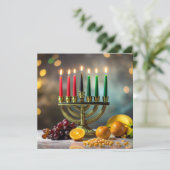 KWANZAA - KINARA -  FEIERTAGSKARTE (Stehend Vorderseite)