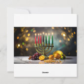 KWANZAA - KINARA -  FEIERTAGSKARTE (Rückseite)