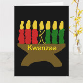 Kwanzaa Kinara Karte (Gelbe Blume)