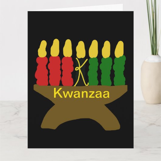 Kwanzaa Kinara Karte (Vorderseite)