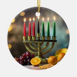 KWANZAA - KINARA - KERAMIK ORNAMENT