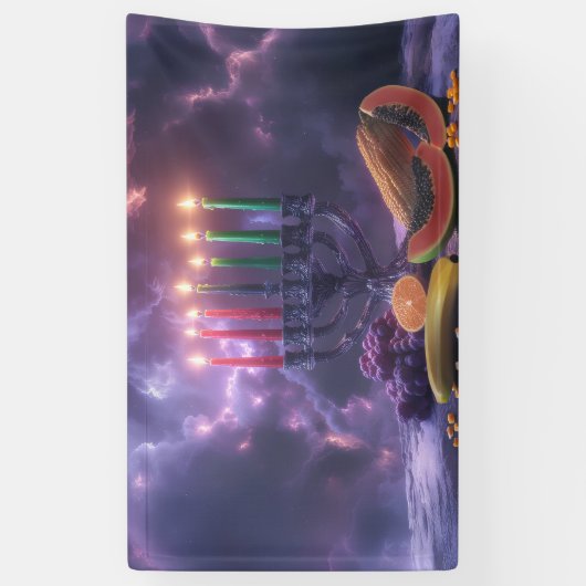 KWANZAA - KINARA - MISHUMAA SABA -  BANNER (Vertikal)