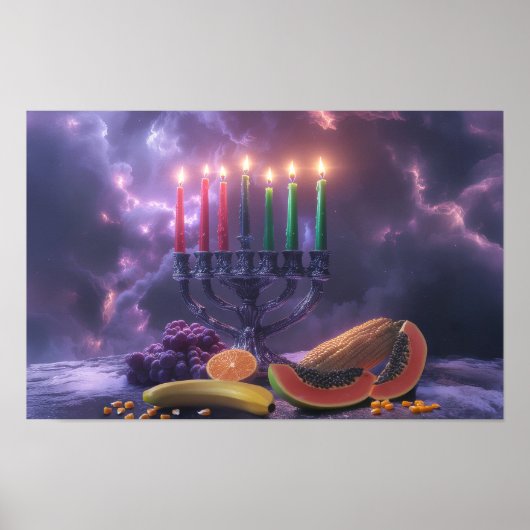 KWANZAA - KINARA - MISHUMAA SABA -  POSTER (Vorne)